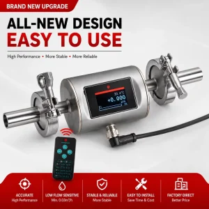Digital Electromagnetic Flow Sensor for Conductive Liquid with Temperature Pressure Output
