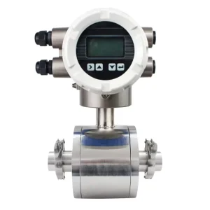 Digital Electronic Milk Meter Sanitary Electromagnetic Flow Sensor Rs485 Modbus Digital Water Flow Meter and Display for Cow