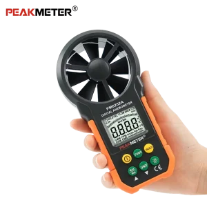 Digital Environmental Meter Air Volume Handheld Anemometer Wind Speed Recorder LCD Display Back Light ABS Material Crane