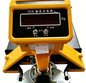 Digital Hand Pallet Truck Scale High Precision Hydraulic Pallet Jack 80mm Fork Height Weighing Function