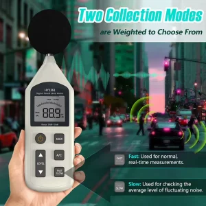 Digital Handheld Sound Level Meter Environmental Noise Detector Human ear weighted A weighted Automatic Noise Meter