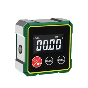 Digital Inclinometer Box with Backlight Angle Level Gauge Green Laser DIY Grade Lithium Battery Powered Made in China
