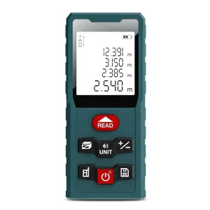 Digital Industrial Laser Distance Meter 60m CLASS 2 620~690nm IP54 Waterproof 2mm Accuracy 30s for Civil Engineering Indoor