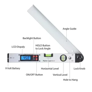 Digital Level Gauge 400mm for Science Engineering and Construction Use