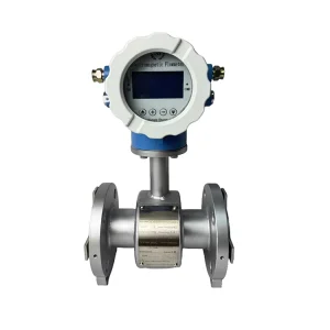 Digital Mini Electromagnetic Stainless Steel Water Flow Meter with + 0.5% Accuracy Flange Connection 0.3 10m s Flow Rate