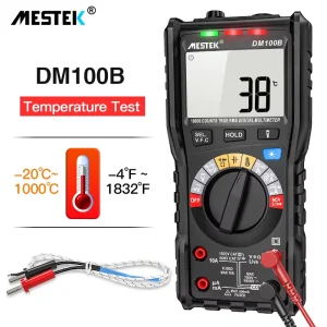 Digital Multimeter DM100B Button 10000 Counts AUTO Ranging Digital Multimeter AC DC Voltage Ammeter Current Multimeter