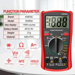 Digital Multimeter DM850 Simple Meter Mini Multimeter High Precision Portable multimeter