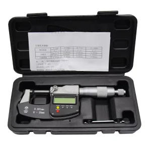 Digital Outside Micrometer Chrome Plated Digital Caliper Gauge Large LCD Screen Micrometer Measuring Tools 0-25mm