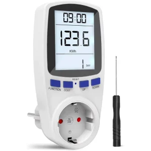 Digital Power Consumption Meter/Energy Cost Meter with Backlight/Energy Analysers for Power Meter Socket