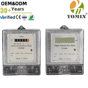 Digital Power Kilowatt Hour Energy Meter Watt Kwh Wattmeter Monitor 220V 40A Electric Single Phase Energy Meter