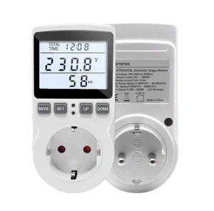 Digital Power Meter Socket EU US UK Plug Energy Meter Current Voltage Watt Electricity Measuring Power Meter
