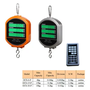 Digital Price Computing Hanging Scale Dual Sided LCD Backlight Display Wireless Remote Control Retail Market Weighing