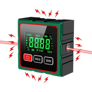 Digital Protractor Magnetic 0.05 Resolution Digital Inclinometer Level Measuring Instrument LCD Display Angle Finder DIY