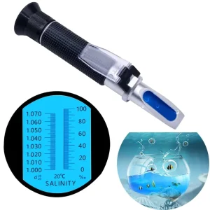 Digital Salinity Meter Dual Scale Salinity Tester 0 100 PPT& 1.000 1.070 Specific Gravity Saline Seawater Refractometer