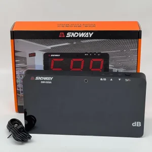 Digital Sound Level Meter with 31.5Hz-8.5kHz Frequency Range 1.5dB Accuracy Sound Alarm Wall-Mounted Noise Tester ABS Material