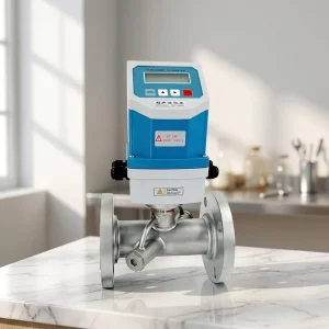 Digital Stainless Steel Ultrasonic Fluid Flowmeter for Water and Oil High Accuracy +/-1% Flange Connection OEM Customization