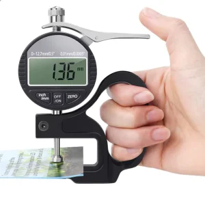 Digital Thickness Gauge 0 12.7mm 0.01mm Thickness Meter Precise Electronic Micrometer with LCD Display