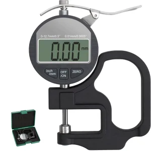 Digital Thickness Gauge Tools 0-12.7/0-25.4mm Portable Electronic Digital Protractor Dial Thickness Gauge Measuring Tools