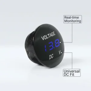 Digital USB Car Volt Meter Car/Truck/Boat LED Illuminated Low Voltage Meter Black Housing IP65 Ammeter Voltmeter