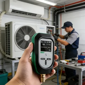 Digital Vacuum Gauge HVAC Micron Gauge for AC Refrigeration Cooling Only High Accuracy 1/4″ Flare