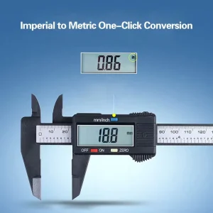 Digital Vernier Caliper 0-150mm High Precision (+/-0.01mm) Large LCD Display Stainless Steel Warranty for Industrial