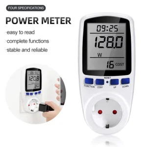 Digital Voltage Wattmeter Power Meter 110/250V Consumption Watt Energy KWh Socket EU US UK FR Plug Electricity Analyzer Monitor