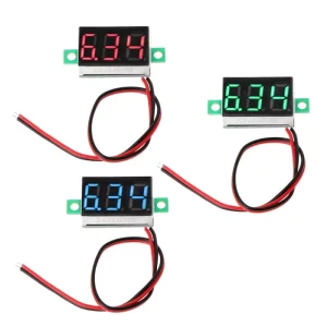 Digital Voltmeter 0.36inch 2-Wires DC 2.50 to 32.0V LED Volt Meter Voltage Gauge