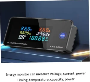 Digital Voltmeter Ammeter KWS DC200 10A Power Energy Multimeter with LCD Display DC Multifunctional Meter