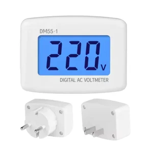 Digital Voltmeter EU USA Plug Voltage Meter Socket Voltage Tester LCD Display 110V 220V Wall Panel Voltmeter DM55-1