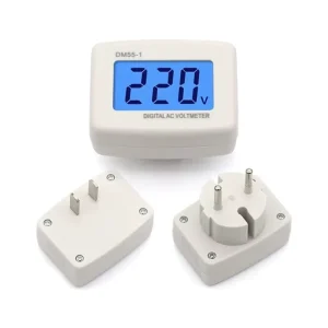 Digital Voltmeter EU USA Plug Voltage Meter Socket Voltage Tester LCD Display Voltmeter 110V 220V Wall Panel Voltmeter DM55-1