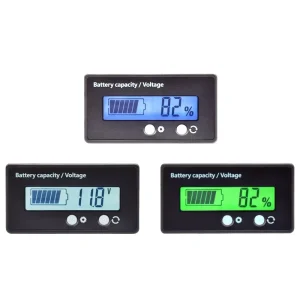 Digital Voltmeter Electrical Voltage Meter Lithium Battery Capacity Monitor Gauge Meter Tester 12V 24V 36V 48V 60V
