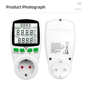 Digital Wattmeter LCD Single Phase Energy Meter Electricity Power Meter Socket Electric Tester Measuring Outlet Power Analyzer