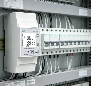 Din Rail Single Phase Modbus LCD Display 80A Built-in Relay Class 1.0 Energy Meter Electric Power Meter kWh