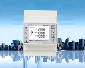 Din Rail Three Phase RS485 Modbus Energy Meter Electric Meter Power Meter kWh Meter Class 1.0 Accuracy 100A LCD Display