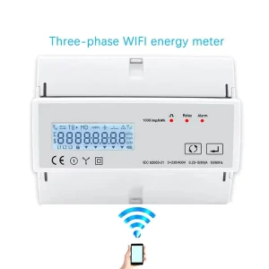 Din Rail Tuya Wifi Multi-function LCD Display Three Phase Direct Energy Meters Electric Meters Power Meters Class 1.0 Accuracy