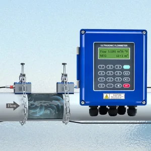Dn300 Battery Operated Wallmounted Ultrasonic Water Flow Meter Ss304 Rs485 Franged Clamp on Wall mounted Ultrasonic Flow Meter