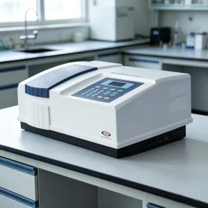 Double Beam UV/Vis Spectrophotometer ±0.5nm Wavelength Accuracy Dual Light Source Automatic Calibration Device