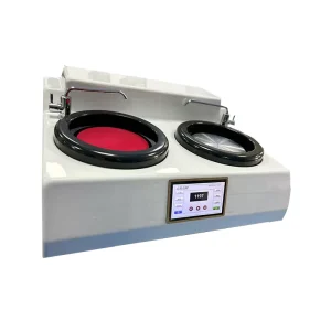 Double Discs Touch Screen Operation Metallographic Sample Grinding Polishing Machine with Cooling System