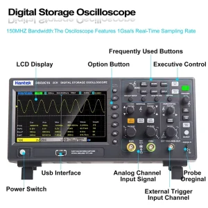 Dso2c15 Oscilloscope 2ch Channel 150mhz 1gsa/s Sampling Rate Dual-channel Digital Storage Oscilloscope