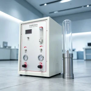 Dual Gas Oxygen Nitrogen Control LOI Tester With Pressure Gauge Flow Valve Lab Flame Retardant Material Test Machine