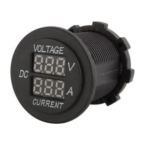Dual LED Digital 12-24V 0.1-10A Multimeter 2 in 1 Amp and Voltage Smart Meter for Boat Current and Voltage Testing