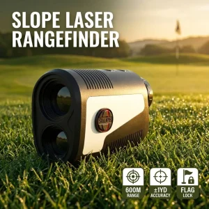 Dual Lens 1500m Laser Rangefinder Fog proof 7X Magnification Slope Golf Finder Rechargeable Battery