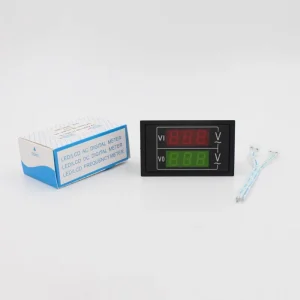 Dual Mini Digital Voltmeter Portable DC Voltage Meter with 0-100V DC Range 500V AC Max 1.0 Accuracy LED Display 2-Year Warranty
