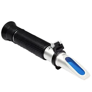 Dual Scale Salinity & Brix Refractometer with ATC 0-28% Salinity 0-32% Brix Meter for Seawater Food & Beverage Testing