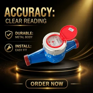 Durable Brass Casing Digital Water Meter with High Accuracy Measurement IP68 Rated DN15 Size OEM Available