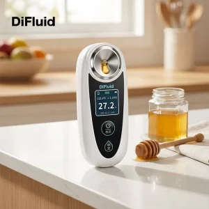 Durable Digital Sugar Refractometer Brix Meter Rechargeable Concentration Tester with IP67 for Cafe Honey Syrup Food