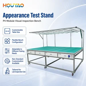 Durable European Standard Aluminum PV Appearance Test Stand for Solar Module Visual Defect Documentation and Analysis