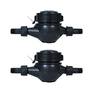 Durable Plastic Multi Jet Water Meter Class 2 Accuracy IP68 Rating 15mm Size OEM Customizable 2.5M3 H Flow Rate 2 Year Warranty
