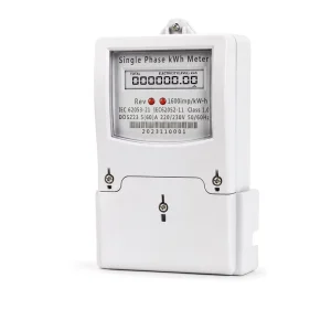 Durable Single Phase White Electric Energy Meter Smart Kwh Meter