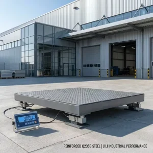 Durable Stable High Accuracy 3000kg Carbon Steel Platform Floor Scale LED Display for Industrial Cargo Weighing